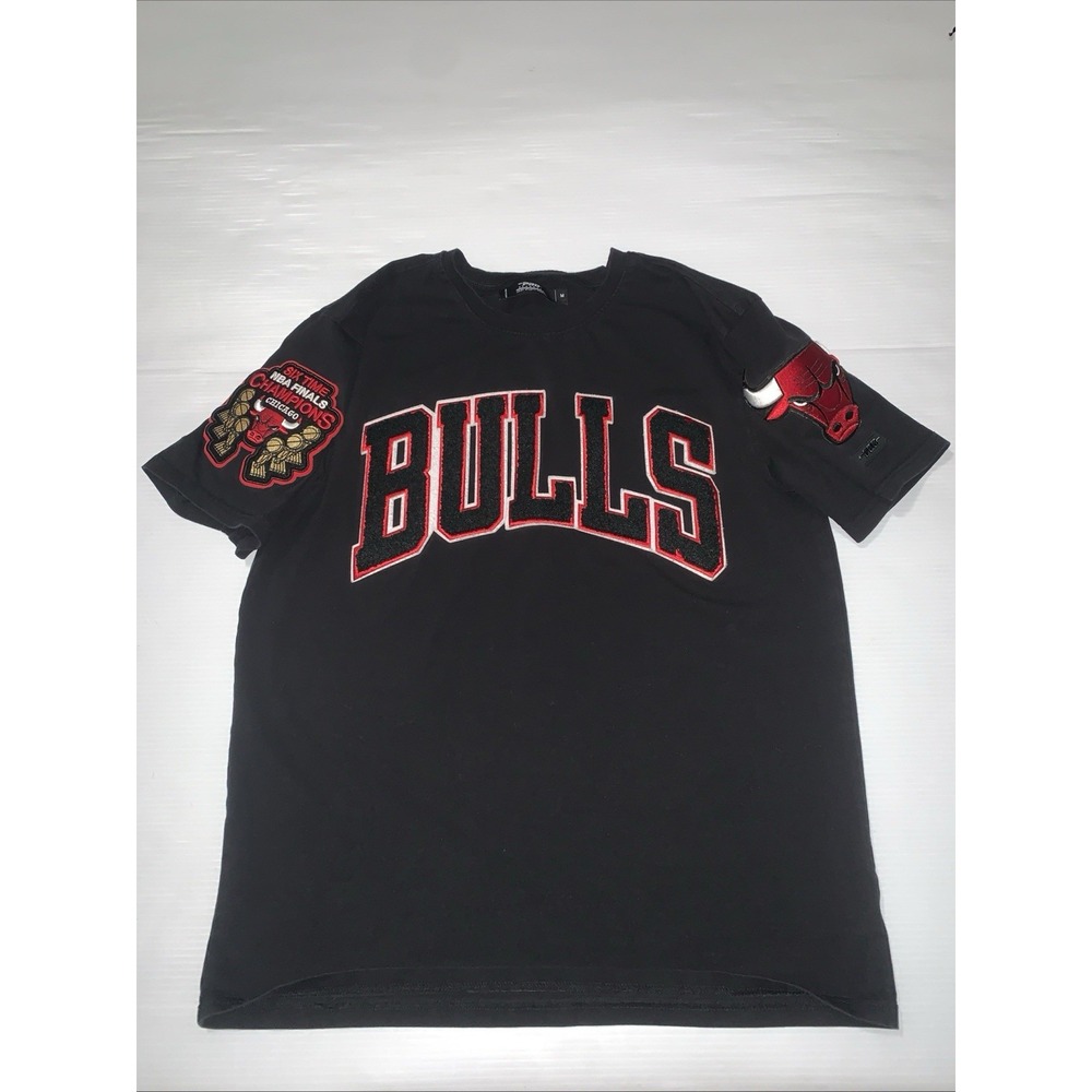 Pro Standard Chicago Bulls Black T-Shirt 6 Times Champions Mens M Short Sleeve